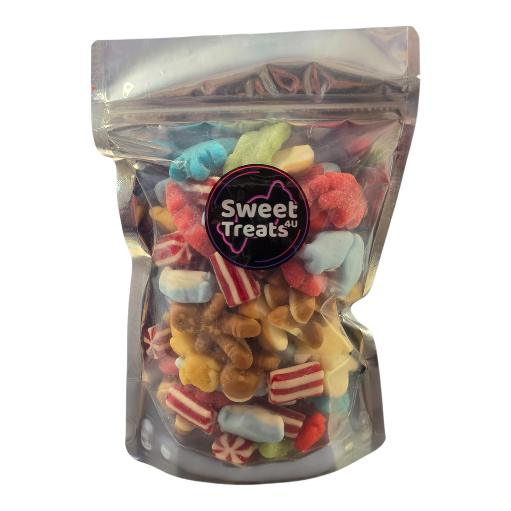 Christmas Mix Sweets 500g -  Resealable Bag, Pick and Mix Sweets, Bulk, Party Bags, Candy Gifts