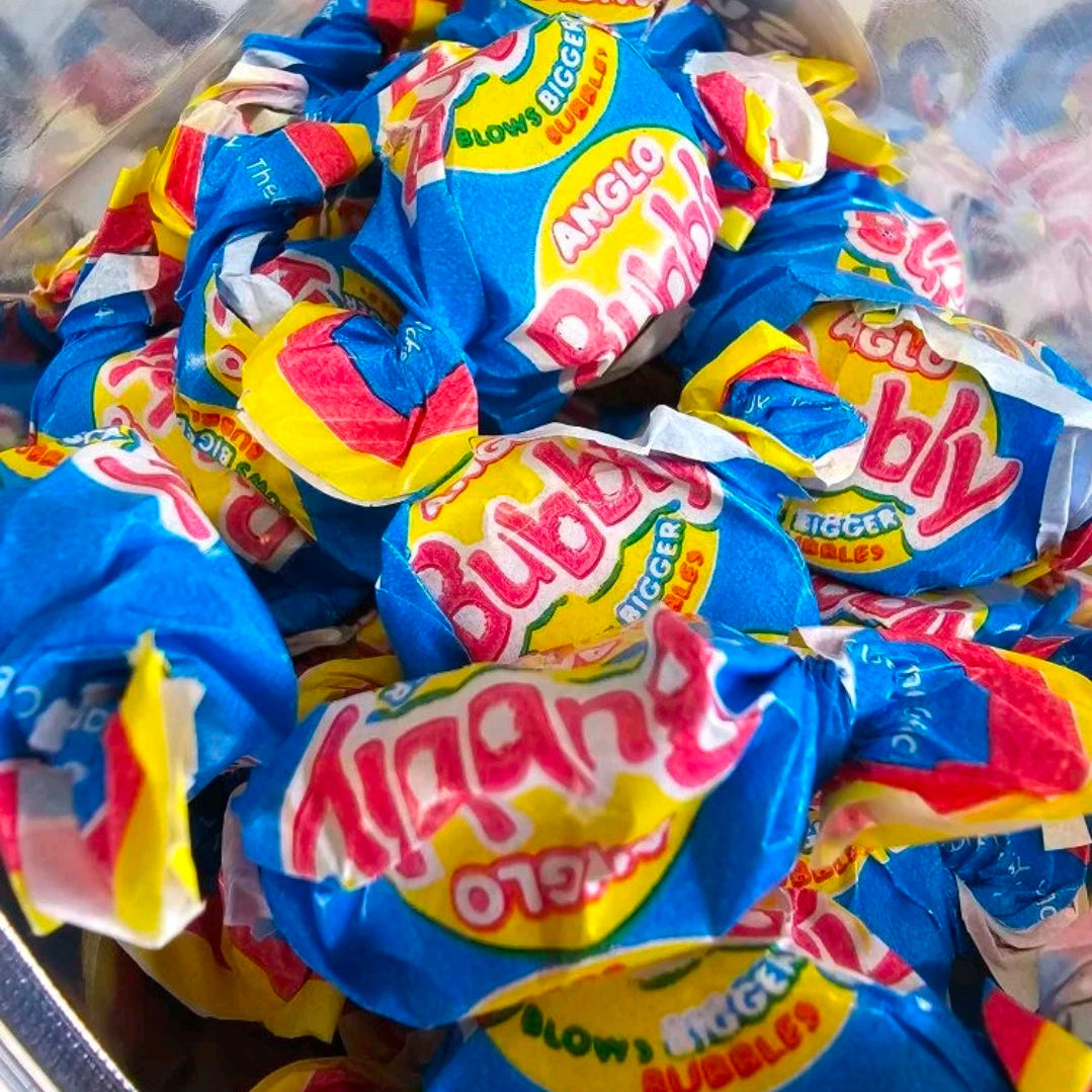 Anglo Bubbly Bubblegum 500g -  Resealable Bag, Pick and Mix Sweets, Bulk, Party Bags, Candy Gifts