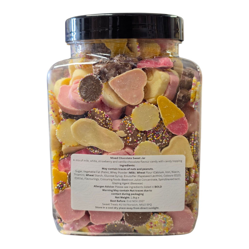 Mixed Chocolate Sweet Jar 1.8kg - Pick and Mix Sweets, Bulk, Party, Candy Gifts