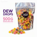 Dew Drops 500g -  Resealable Bag, Pick and Mix Sweets, Bulk, Party Bags, Candy Gifts