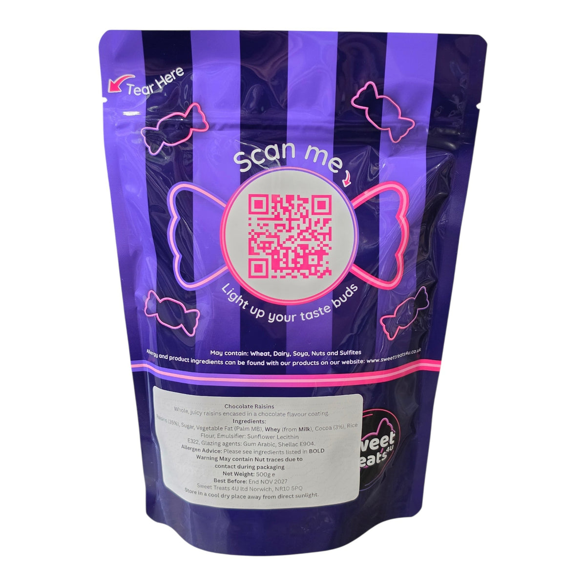 Chocolate Raisins 500g -  Resealable Bag, Pick and Mix Sweets, Bulk, Party Bags, Candy Gifts