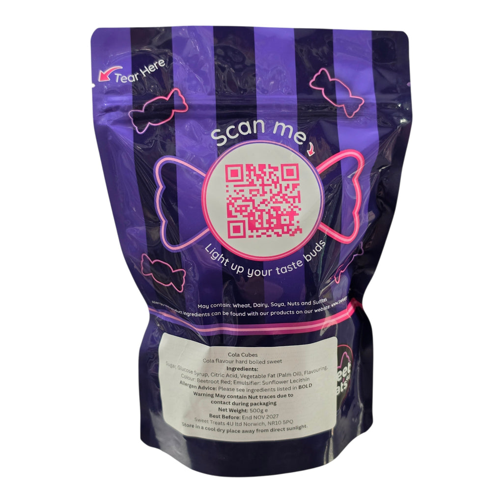 Cola Cubes 500g - Resealable Bag, Pick and Mix Sweets, Bulk, Party Bags, Candy Gifts