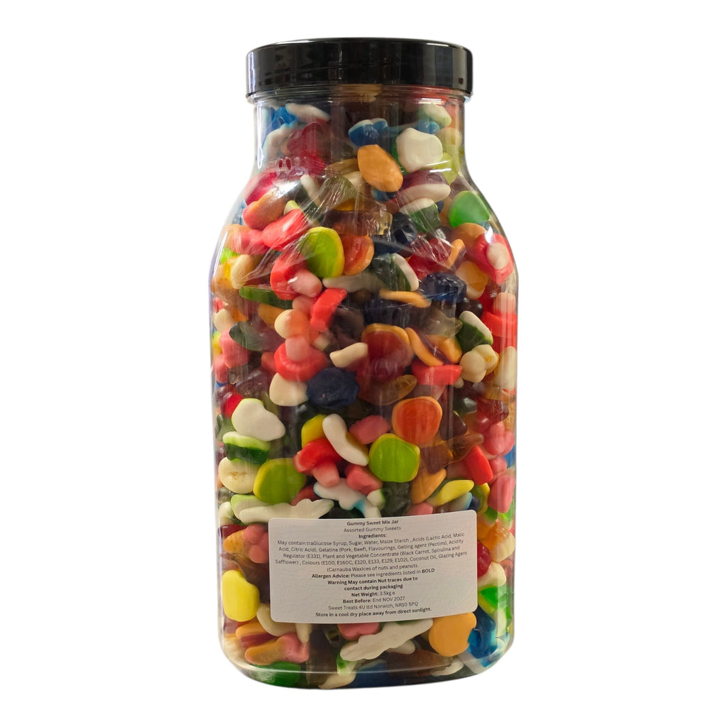 Gummy Sweet Mix Jar 3.5kg - Pick and Mix Sweets, Bulk, Party, Candy Gifts