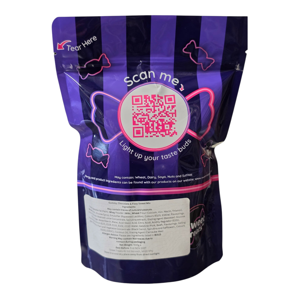 Gummy, Chocolate & Fizzy Sweet Mix 500g -  Resealable Bag, Pick and Mix Sweets, Bulk, Party Bags, Candy Gifts