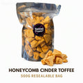 Honeycomb Cinder Toffee 500g -  Resealable Bag, Pick and Mix Sweets, Bulk, Party Bags, Candy Gifts