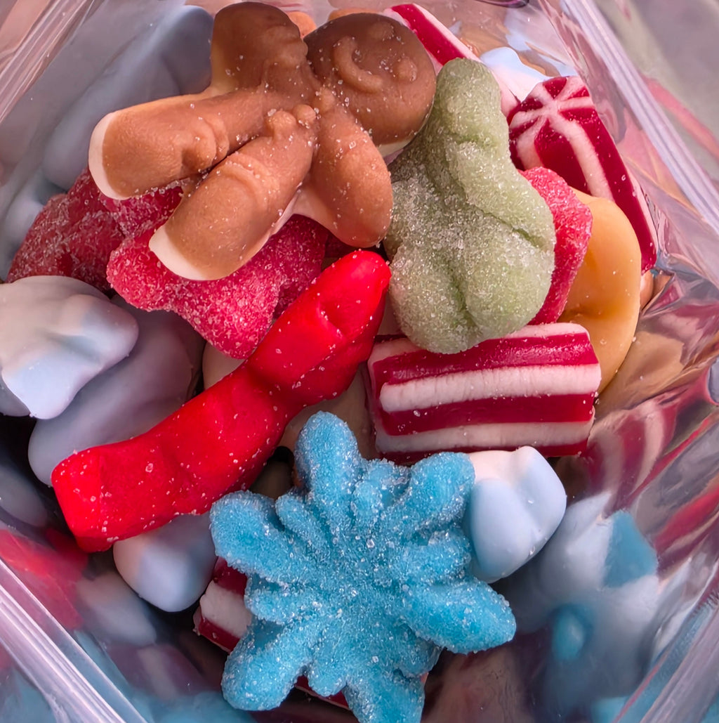 Christmas Mix Sweets 500g -  Resealable Bag, Pick and Mix Sweets, Bulk, Party Bags, Candy Gifts