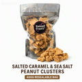 Salted Caramel & Sea Salt Peanut Clusters 400g -  Resealable Bag, Pick and Mix Sweets, Bulk, Party Bags, Candy Gifts