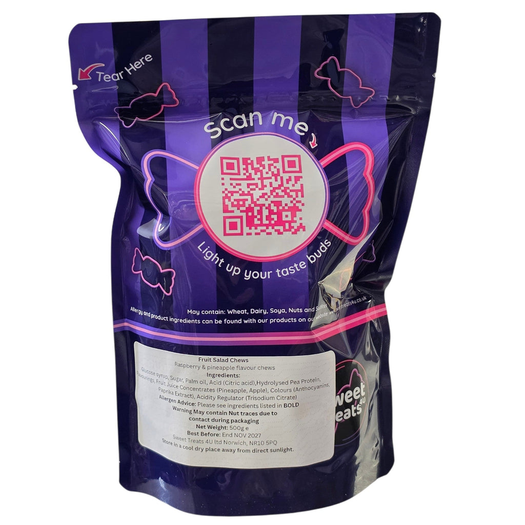 Fruit Salad Chews 500g -  Resealable Bag, Pick and Mix Sweets, Bulk, Party Bags, Candy Gifts