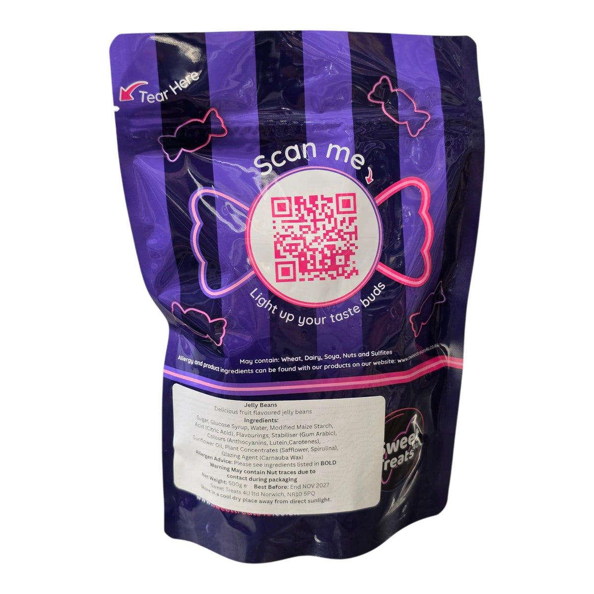 Jelly Beans 500g -  Resealable Bag, Pick and Mix Sweets, Bulk, Party Bags, Candy Gifts