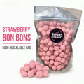 Strawberry Bon Bons 500g -  Resealable Bag, Pick and Mix Sweets, Bulk, Party Bags, Candy Gifts