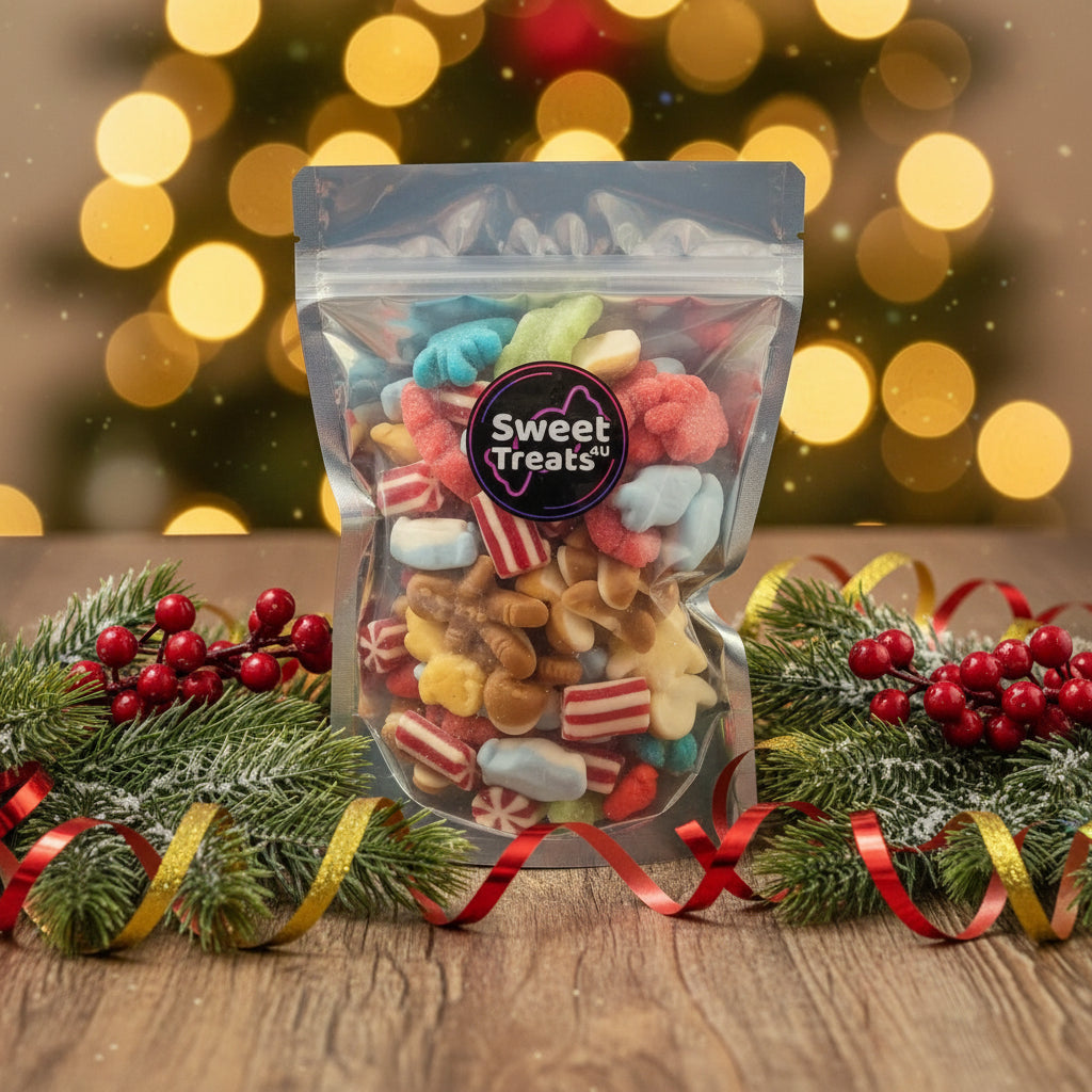 Christmas Mix Sweets 500g -  Resealable Bag, Pick and Mix Sweets, Bulk, Party Bags, Candy Gifts
