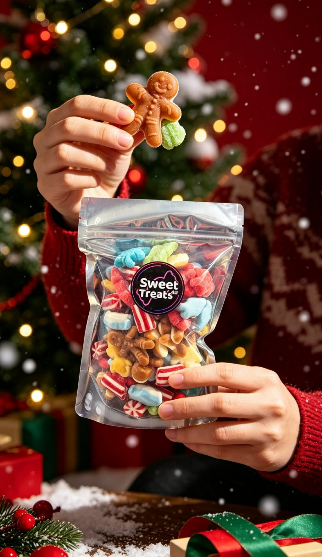 Christmas Mix Sweets 500g -  Resealable Bag, Pick and Mix Sweets, Bulk, Party Bags, Candy Gifts