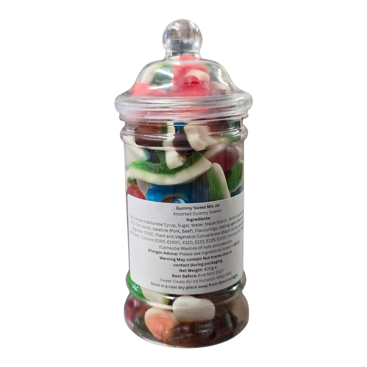 Gummy Sweet Mix Jar 400g - Pick and Mix Sweets, Bulk, Bags, Candy Gifts