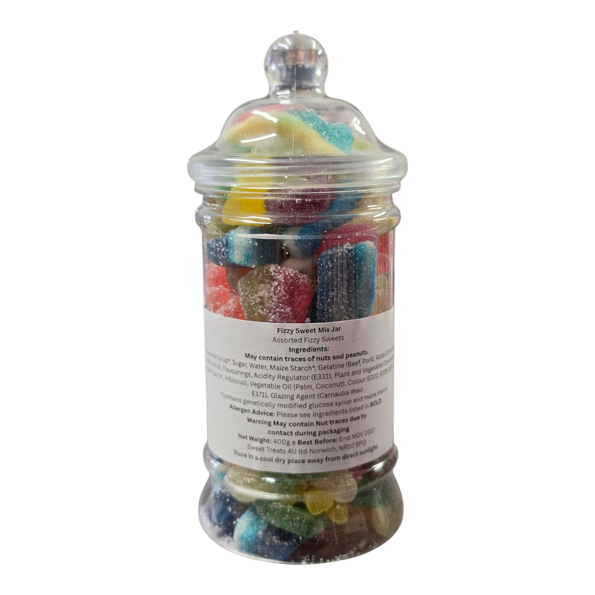 Fizzy Sweet Mix Jar 400g -Pick and Mix Sweets, Bulk, Party, Candy Gifts