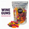 Taveners Wine Gums 500g -  Resealable Bag, Pick and Mix Sweets, Bulk, Party Bags, Candy Gifts