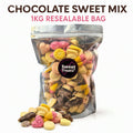 Chocolate Sweet Mix 1kg -  Resealable Bag, Pick and Mix Sweets, Bulk, Party Bags, Candy Gifts