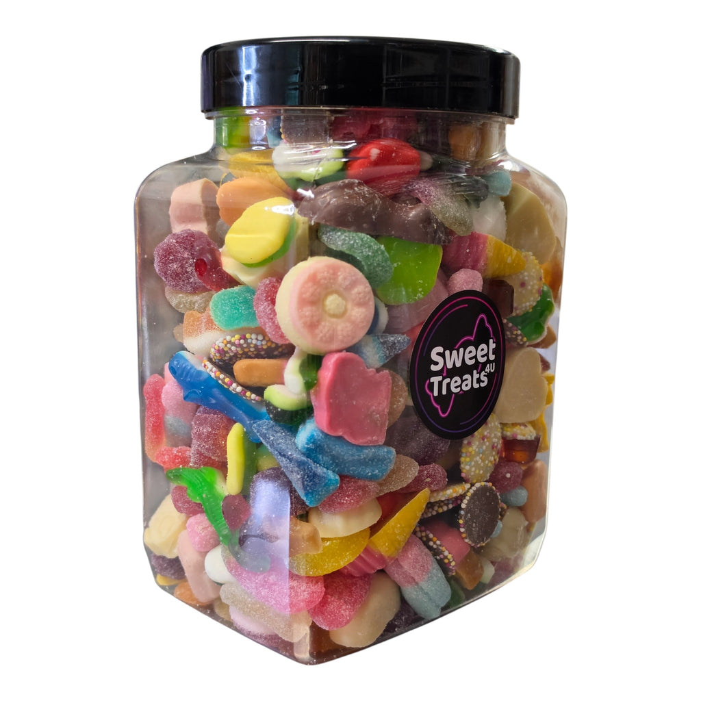 Gummy, Chocolate & Fizzy Sweet Mix Jar 1.8kg - Pick and Mix Sweets, Bulk, Party, Candy Gifts
