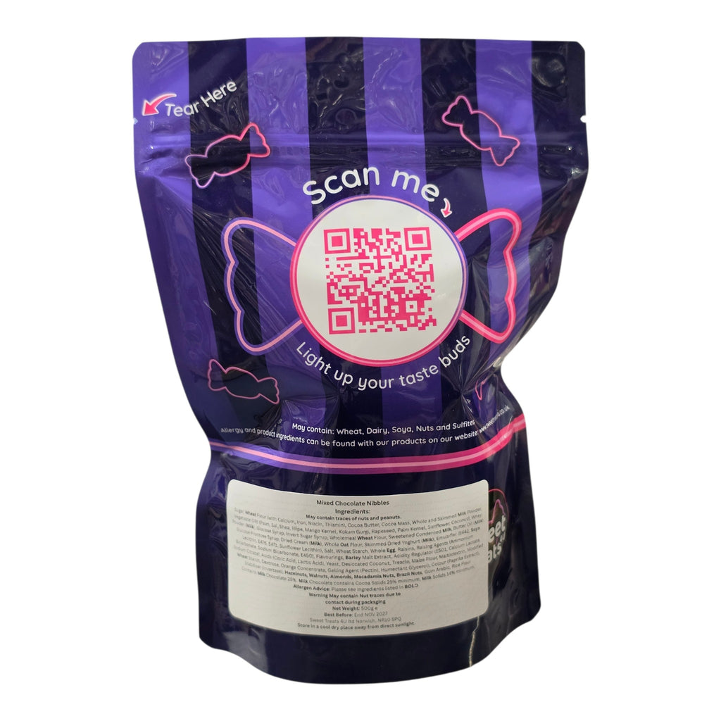 Mixed Chocolate Nibbles 500g -  Resealable Bag, Pick and Mix Sweets, Bulk, Party Bags, Candy Gifts
