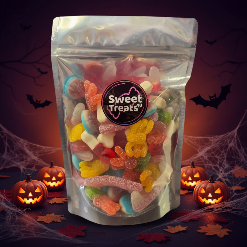 Halloween Sweet Mix 500g | Fizzy & Gummy Party Sweets - Resealable Bag, Pick and Mix Sweets, Bulk, Party Bags, Candy, Gifts