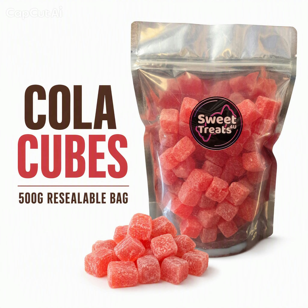 Cola Cubes 500g - Resealable Bag, Pick and Mix Sweets, Bulk, Party Bags, Candy Gifts