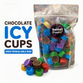 Chocolate Icy Cups 400g -  Resealable Bag, Pick and Mix Sweets, Bulk, Party Bags, Candy Gifts