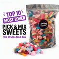 Top 10 Most Loved Pick & Mix Sweets 1kg -  Resealable Bag, Pick and Mix Sweets, Bulk, Party Bags, Candy Gifts