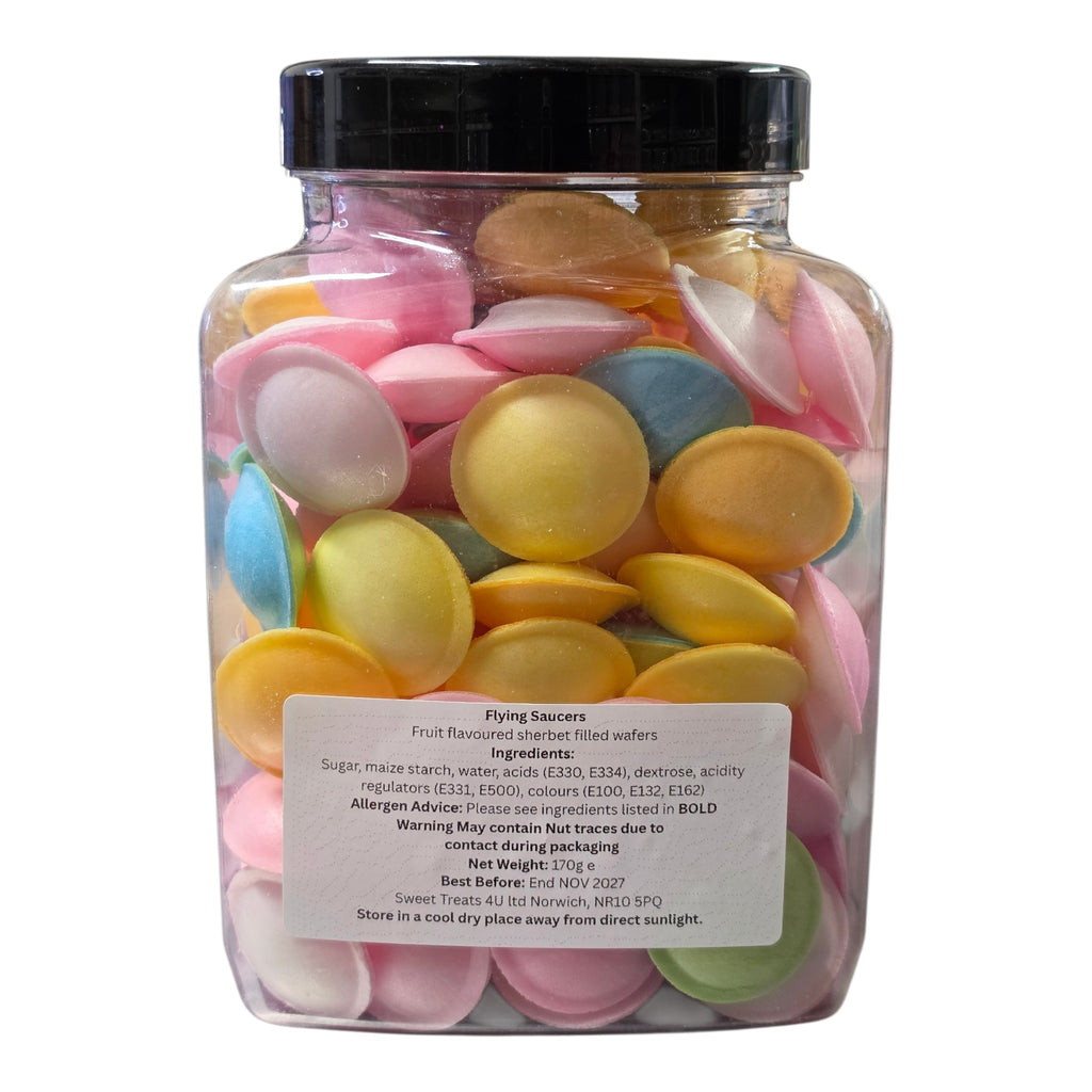 Flying Saucers Jar 170g - Pick and Mix Sweets, Bulk, Party, Candy Gifts