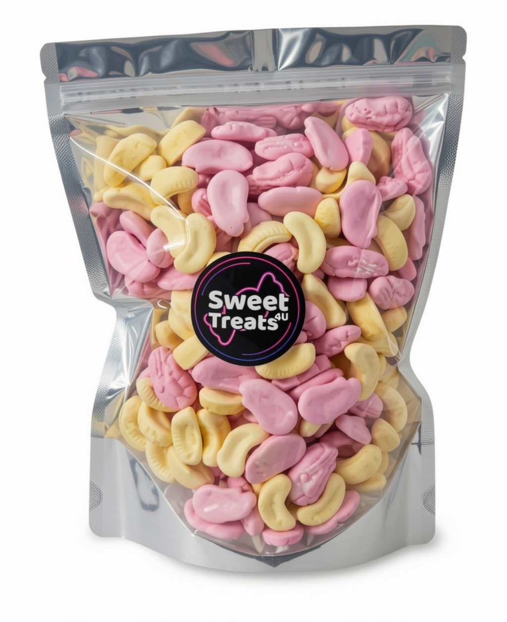Shrimps & Bananas Retro Mix 500g -  Resealable Bag, Pick and Mix Sweets, Bulk, Party Bags, Candy Gifts